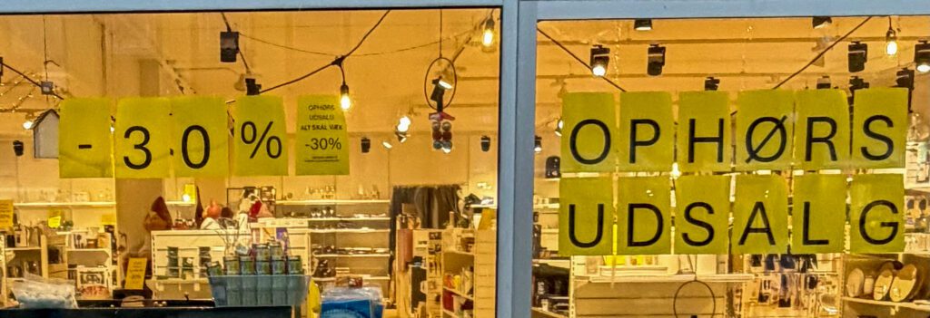 Ophørsudsalg i Midtbyen