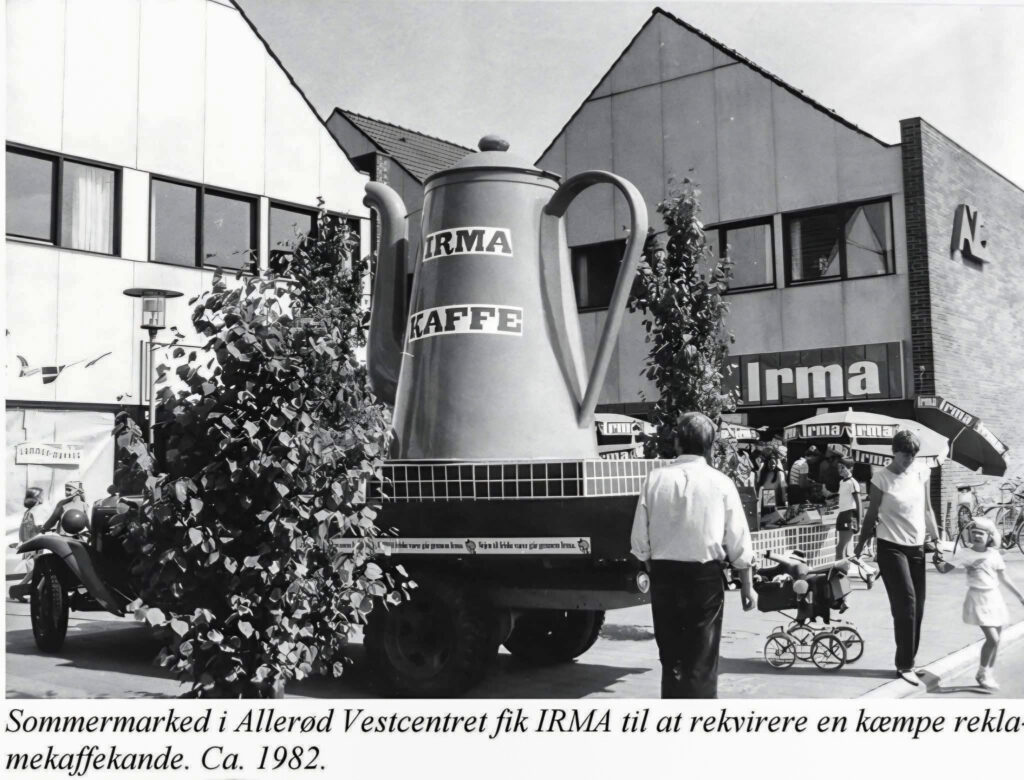 Sommermarked i Allerød Vestcenter ca 1982